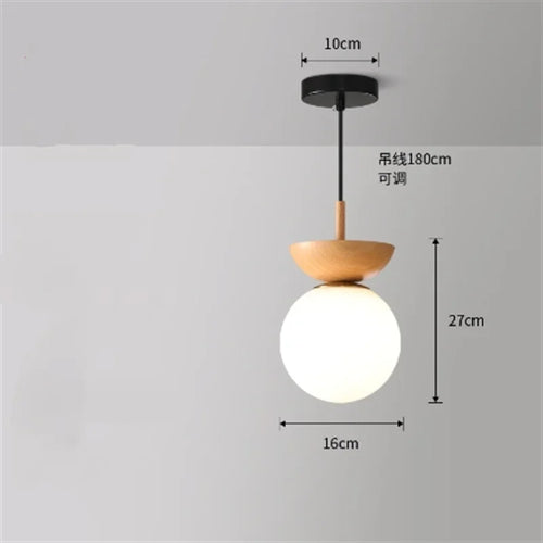 suspension rétro en forme de bûche style nordique décoratif intérieur - vue 9 sur 10