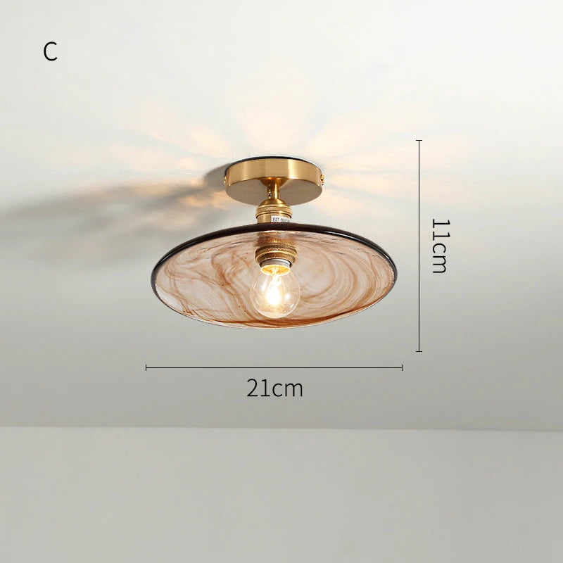 plafonnier led en verre design nordique industriel décoratif - vue 10 sur 12