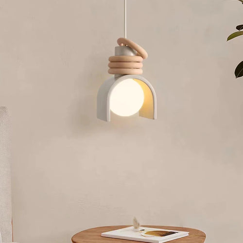 suspension led créative en résine avec cordon réglable - vue 4 sur 8