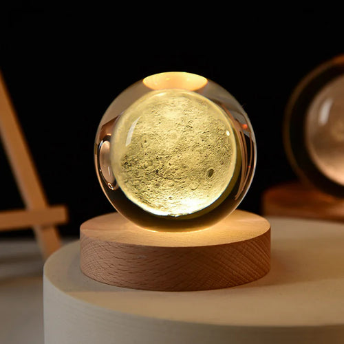 boule de cristal 3D système solaire gravé cadeau décoratif - vue 24 sur 32