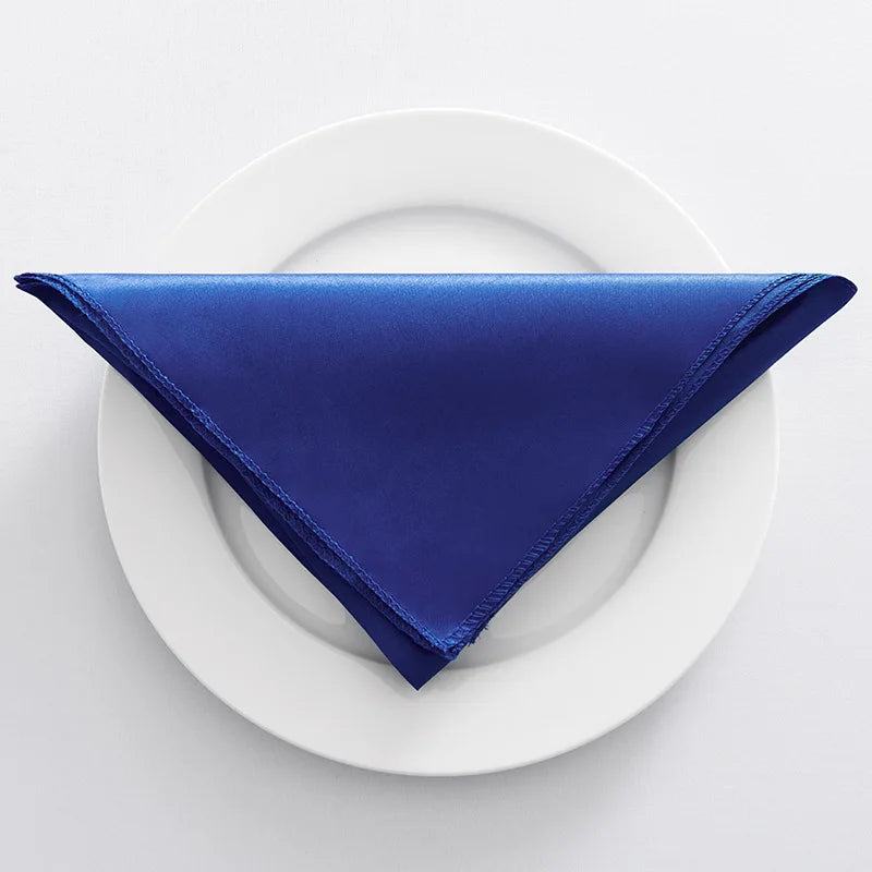 Serviette de table satin décorative pour mariage réception