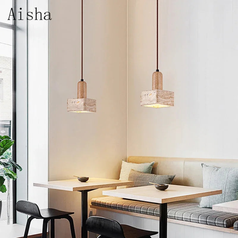 suspension en pierre naturelle style scandinave pour décoration intérieure - vue 3 sur 8