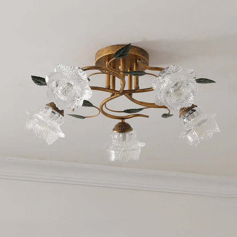 plafonnier décoration led à fleur intérieur - vue 4 sur 6