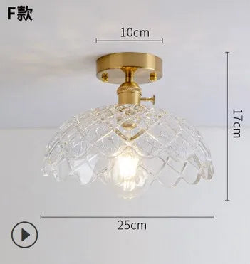 Plafonnier en verre japonais unique - vue 17 sur 18