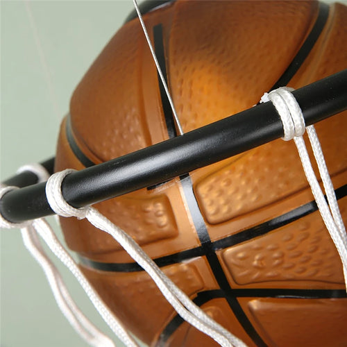 suspension modernes en forme de basket-ball led - vue 4 sur 8