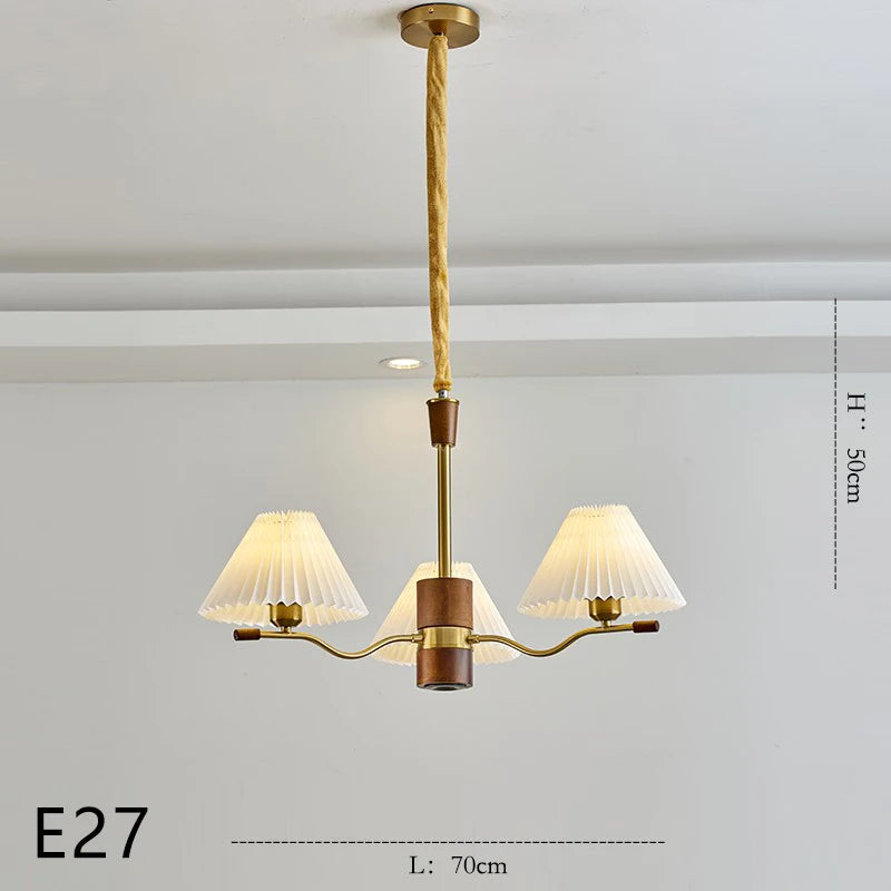 lustre en bois pour décoration luminaire suspendu - vue 9 sur 14