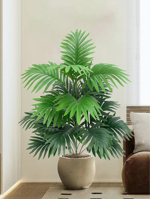 palmier artificiel avec feuilles tropicales pour décoration intérieure - vue 3 sur 8