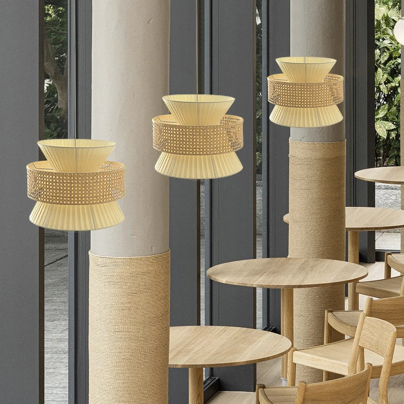 Lampe en rotin japonais Wabi Sabi - vue 10 sur 12