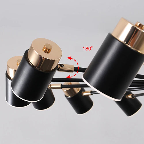 lustre led rotatif en métal avec 3 gradations suspendues - vue 6 sur 11
