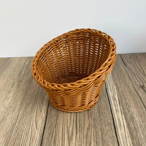 panier en rotin tissé pour fruits et rangement décoratif - vue 4 sur 9