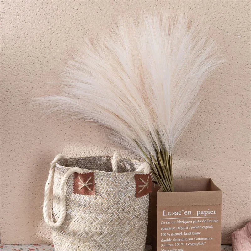 lot de 5 fausses fleurs de pampa pour décoration mariage et Noël - vue 6 sur 17