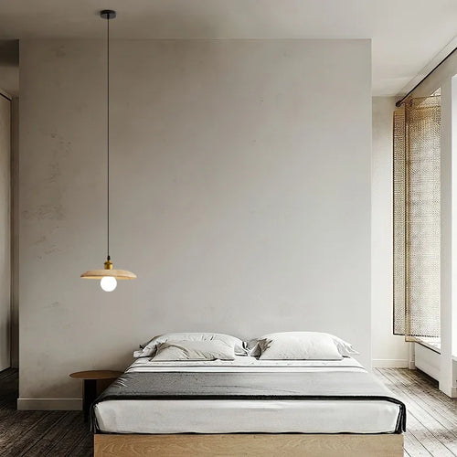 lampe suspendue nordique en bois massif pour intérieur décoratif - vue 4 sur 8