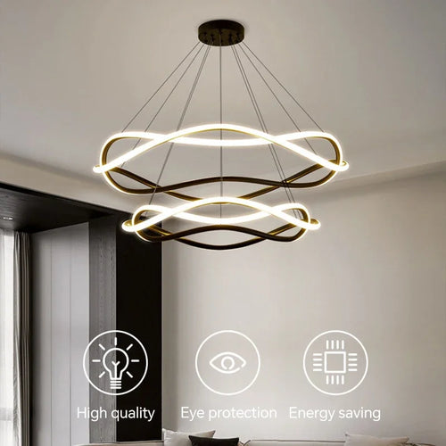 suspension à led moderne pour décoration intérieure élégante - vue 6 sur 12