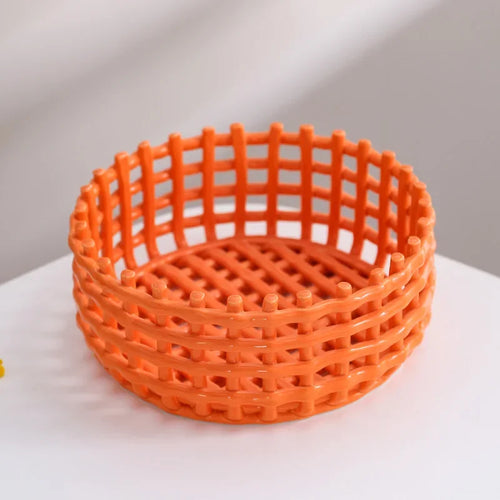 panier de rangement en céramique pour fruits et ustensiles de cuisine - vue 12 sur 21