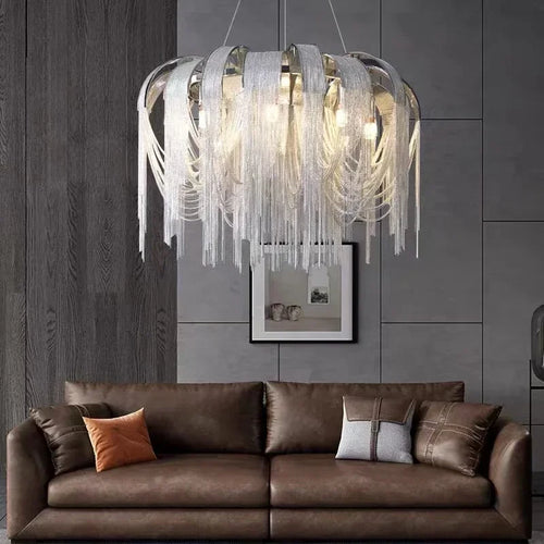 suspension en aluminium avec éclairage led moderne intérieur - vue 3 sur 10
