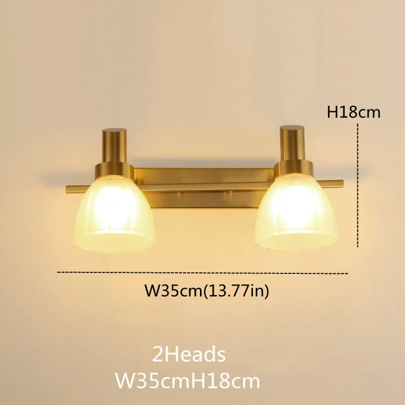 applique murale vintage led avec abat-jour en verre bronze - vue 19 sur 19