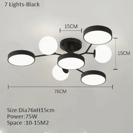 lustre led créatif pour éclairage intérieur moderne - vue 11 sur 18