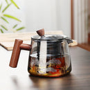 Théière gaiwan en verre résistant chaleur 400-500ml