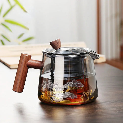 Théière japonaise en verre résistante gaiwan pu erh - vue 3 sur 6