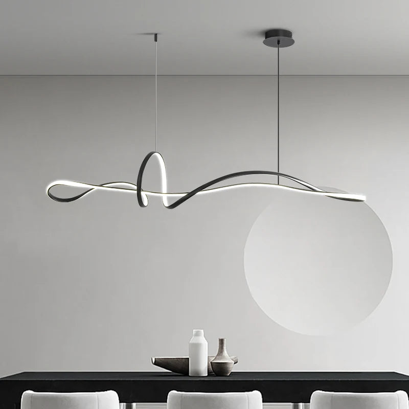 lustre minimal personnalisé nœud papillon éclairage moderne 2023 - vue 4 sur 8