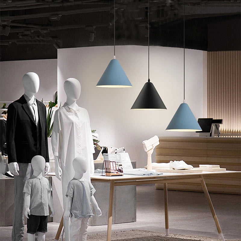 Suspension LED au style nordique Macaron en fer - vue 4 sur 20