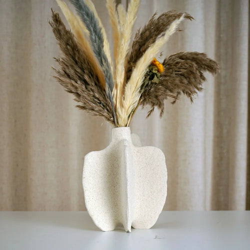 vase marin en céramique décoration nordique moderne fleurs séchées - vue 6 sur 14