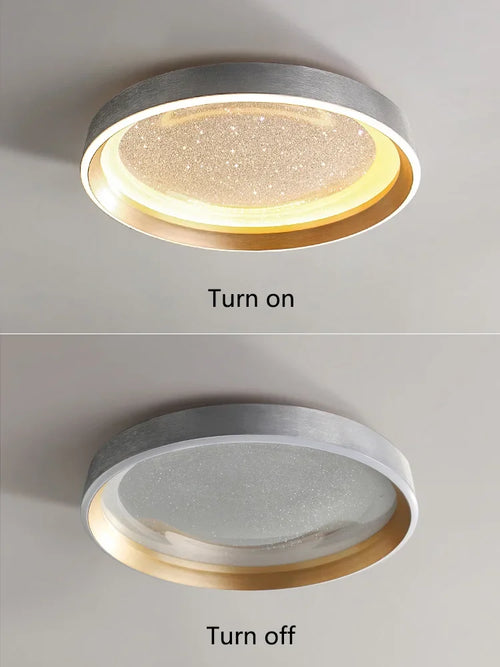 Modern Lights Round Ceiling Lamp Starry Sky Bedroom Lustre Simple Balcony Lampara Porch Creative Personality Room Chandeliers - vue 4 sur 9