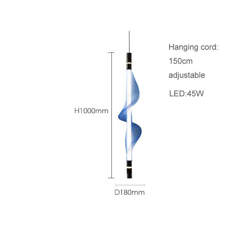 lustre design led acrylique tendance éclairage moderne 2024 - vue 15 sur 18
