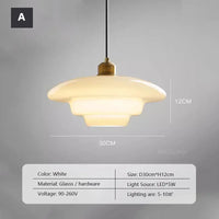 lampe suspendue moderne en verre led décorative nordique