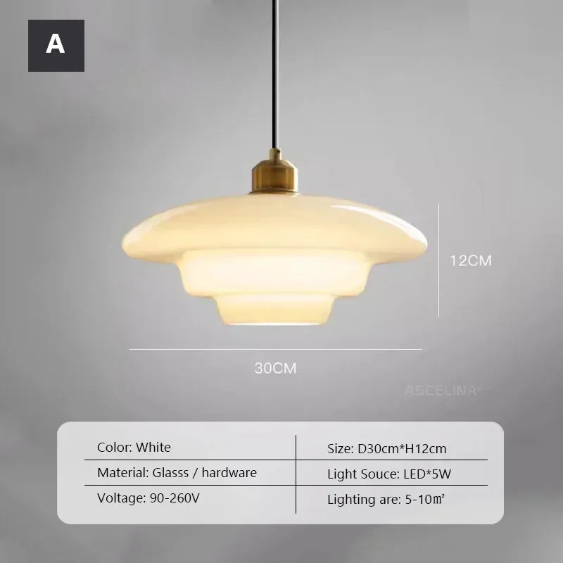 lampe suspendue moderne en verre led décorative nordique