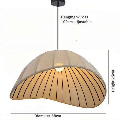Plafonnier en tissu Simple nordique tout en cuivre - vue 9 sur 11