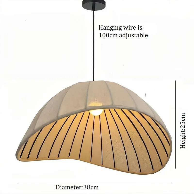 Plafonnier en tissu Simple nordique tout en cuivre - vue 8 sur 11