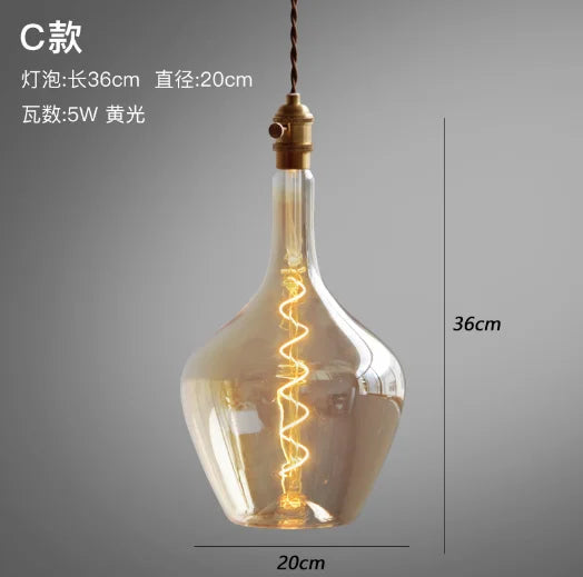 suspension rétro en verre pour intérieur moderne et minimaliste - vue 7 sur 10