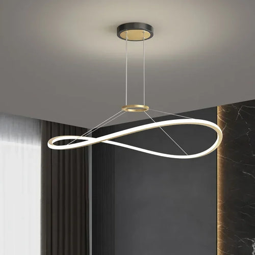 lustre moderne à led pour décoration intérieure réglable - vue 6 sur 12