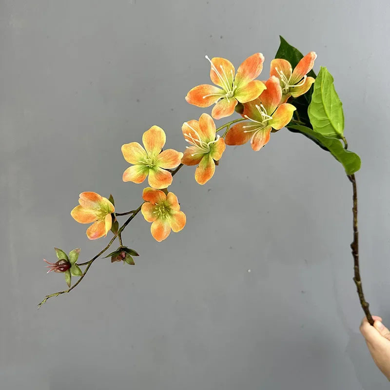 branche de jasmin artificielle en soie pour décoration festive - vue 7 sur 12