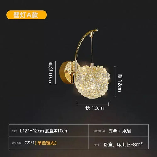 applique murale nordique design en boule de cristal décorative - vue 9 sur 8