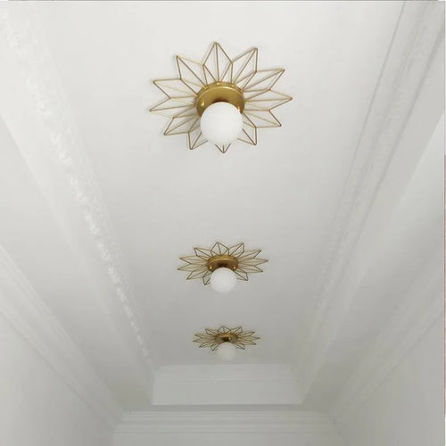 plafonnier luxe en forme de feuille de lotus style nordique décoratif - vue 4 sur 13