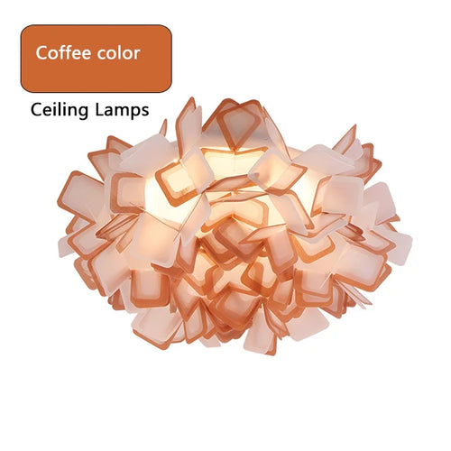suspension fleur design italie led acrylique pour salon chambre - vue 12 sur 20