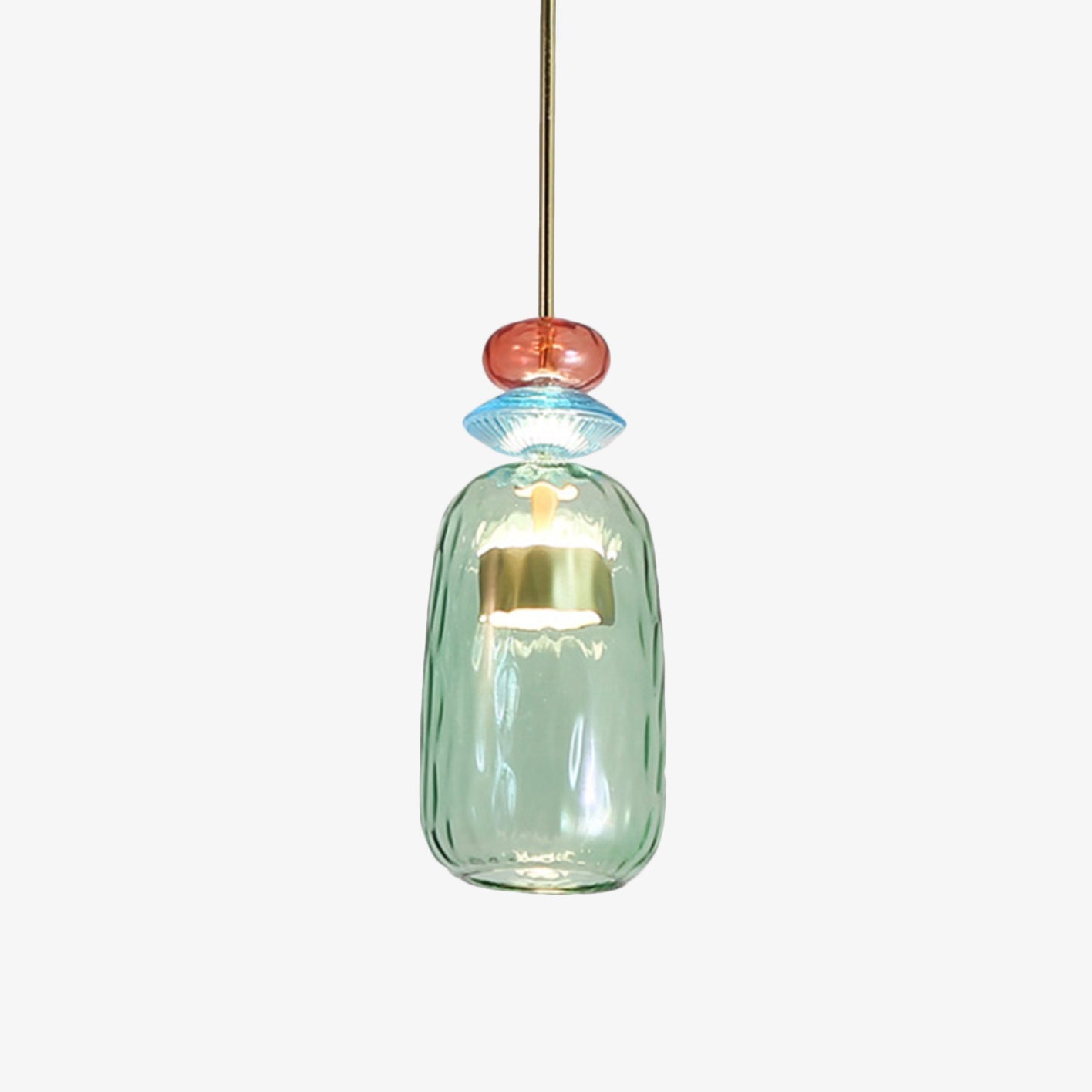 Suspension design à LED en verre coloré Illumy - vue 9 sur 12