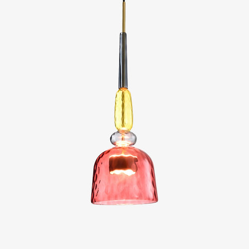 Suspension design à LED en verre coloré Illumy - vue 8 sur 12