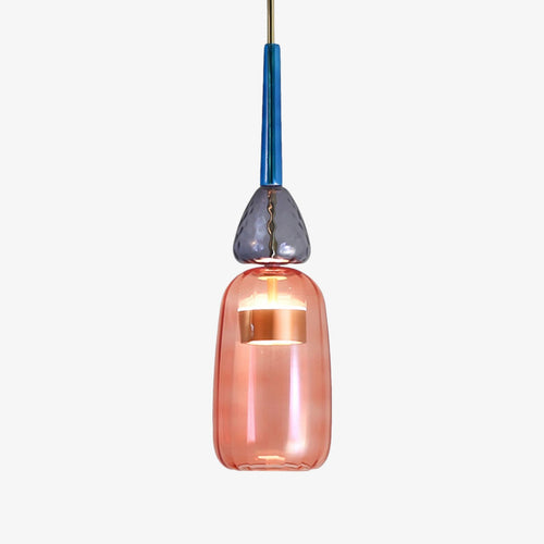Suspension design à LED en verre coloré Illumy - vue 9 sur 12