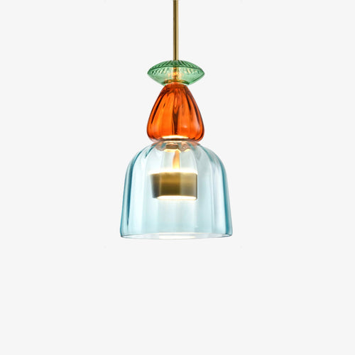 Suspension design à LED en verre coloré Illumy - vue 11 sur 12