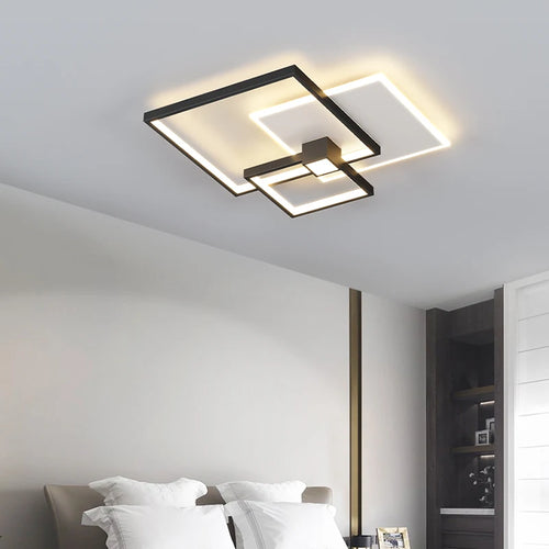 plafonnier led moderne design rectangulaire minimaliste lumineux - vue 4 sur 12