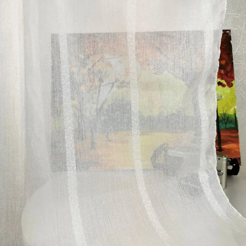 Voilage rayé style europeen americain pour salon chambre - vue 7 sur 8