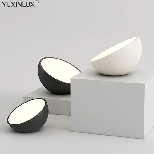 Plafonniers Led créatifs en acrylique blanc et noir - vue 2 sur 23