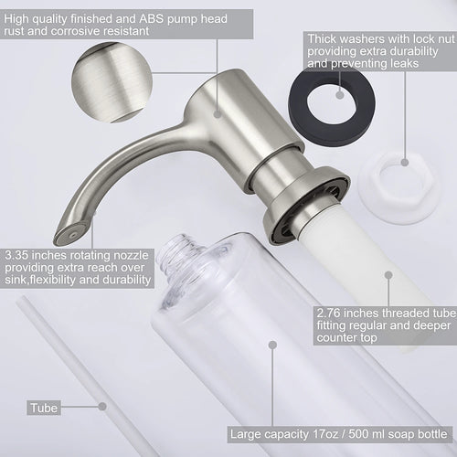 distributeur de savon liquide pour cuisine 500 ml accessoires pratiques - vue 10 sur 11