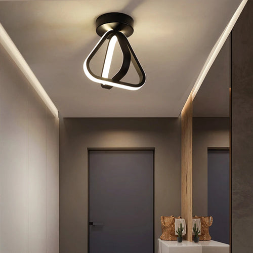 plafonnier led moderne triangle éclairage intérieur lustre - vue 3 sur 8