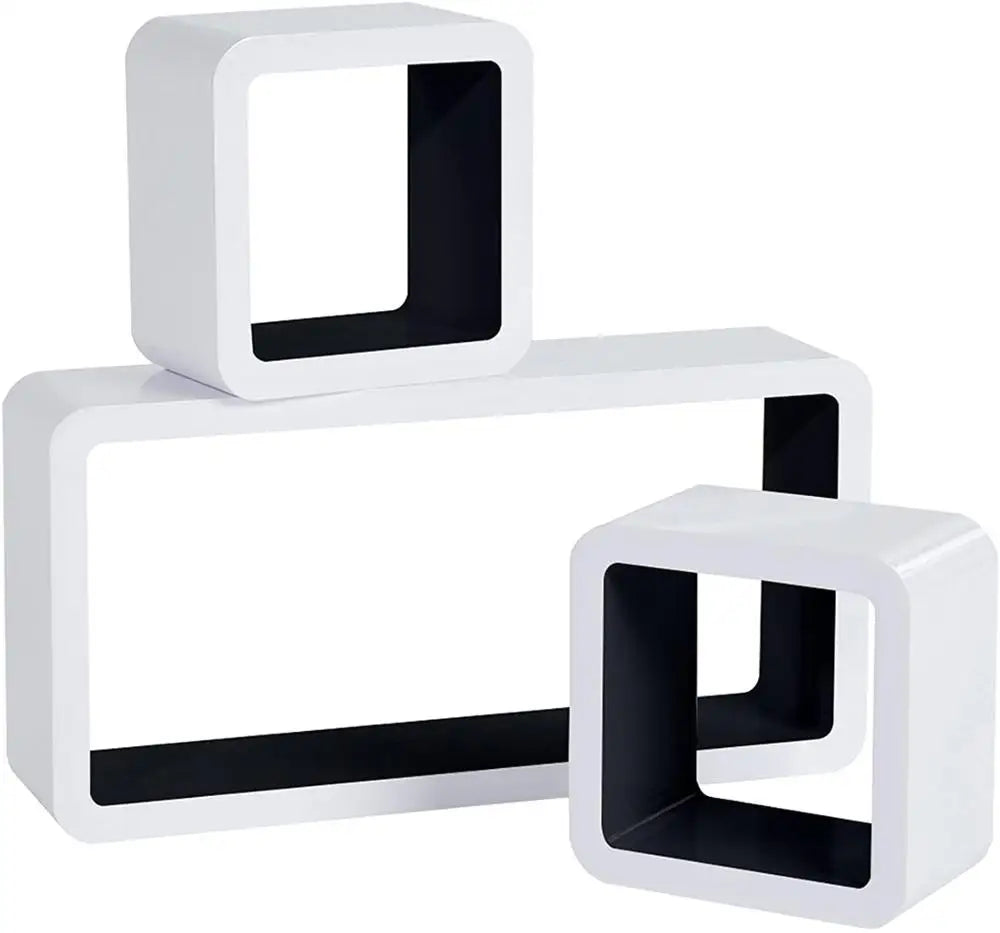 lot de 3 étagères flottantes cubes pour rangement et décoration intérieure