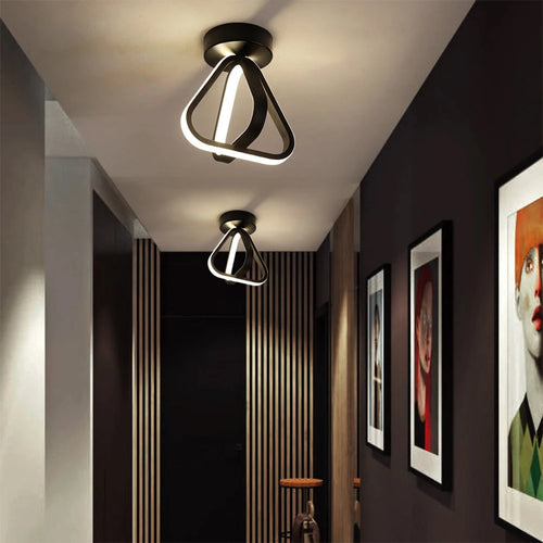 plafonnier led moderne triangle éclairage intérieur lustre - vue 2 sur 8