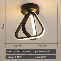 plafonnier led moderne triangle éclairage intérieur lustre